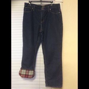 Flannel-lined Jeans